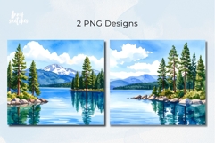 2 Lake Tahoe Pine Forest California Tumbler Skinny Wrap 20oz Product Image 2
