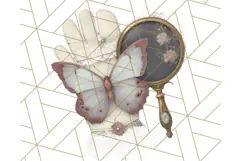 Vintage Butterfly PNG Clipart, Fairytale Cottagecore Images Product Image 5