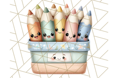 Simple School Supplies Clipart, Cute Classroom PNG Product Image 5