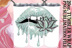 Cheerful Days 20oz tumbler wrap, Dripping Lips Product Image 1