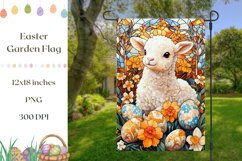 Welcome Garden Flag PNG, Stained Glass Easter Sublimation Product Image 1