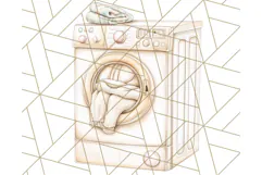 Cozy Laundry Day Clipart PNG Pastel Home Decor, Home Png Product Image 5