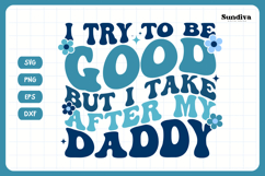Funny Boy Toddler T-shirt Quotes SVG | I Try To Be Good Product Image 3