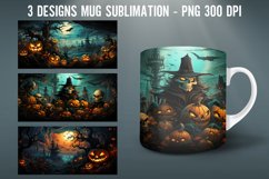 Pumpkin Halloween Mug Wrap Sublimation Designs | Coffee Mug Product Image 1