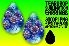 Chic Teardrop Design for Sublimation Projects , Watercolor P Product Image 1
