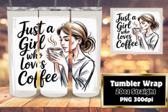 CUSTOM 20oz Tumbler Template for Gifts , Just A Girl Product Image 1