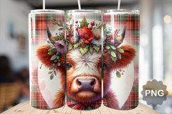 Christmas Baby Highland Cow - Skinny Tumbler Sublimation Product Image 1