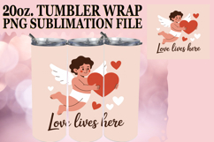 Magical mornings 20oz tumbler wrap, Cupid Product Image 1