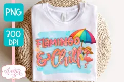 Summer PNG for Sublimation design, Flamingo & chill PNG Product Image 4
