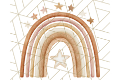 Boho Rainbow PNG Clipart, Earthy Arches &amp; Minimal Shapes Product Image 5