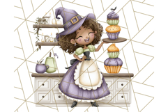 Cute Witch Halloween Baking Clipart PNG, Holiday Treats Png Product Image 5