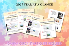 2027 Yearly at a Glance - Canva Template Product Image 11