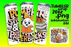 Custom 20oz Tumbler Graphics , Ghost Books Product Image 1