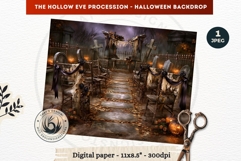 Gothic Halloween background - Hollow Eve Procession Backdrop Product Image 1