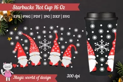 Christmas gnome, Snowflakes svg for tumbler Hot Cup 16 Oz Product Image 1