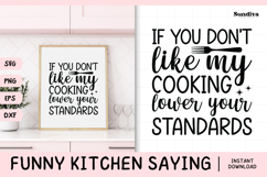 Funny Kitchen Saying SVG | Lower Your Standards Product Image 1
