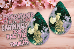 Whimsical Teardrop Earrings Design Art , Abstract Pattern Product Image 1