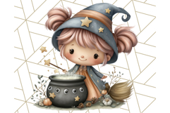 Spooky Little Witches Halloween Clipart PNG Product Image 5