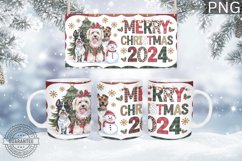 Christmas Mug Wrap Design - Christmas Dog Sublimation Product Image 2