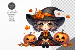 Halloween clipart, Witch clipart, Kids Halloween Product Image 1