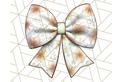 Fall Bow Clipart, Autumn Hair Bows PNG, Fall Ribbon Png Product Image 5