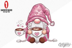 Valentine Gnome Sublimation Clipart - High Quality Design Product Image 5