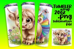 LUSH 20oz Sublimation Design , Cute Cow Product Image 1