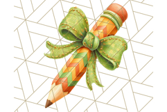 Chubby Pencil With Bows PNG Clipart, Cute School Supply Png Product Image 5