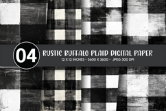 Rustic Buffalo Plaid Digital Paper Product Image 1