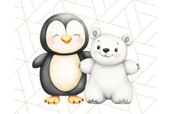 Cute Animal Friends Clipart PNG, Whimsical Spring Animal Duo Product Image 5