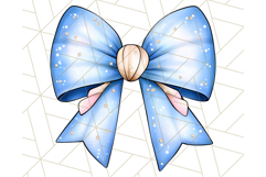 Watercolor Summer Bow Clipart PNG, Coquette Bright Bow Png Product Image 5