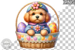 Easter Dog Sublimation - Easter Clipart PNG Design Product Image 1