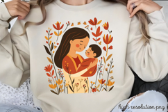 Mothers Day Folk Art Sublimation Bundle PNG Product Image 12