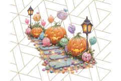 Halloween Neighborhood Clipart PNG for Trick or Treat Product Image 5