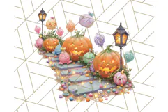Halloween Neighborhood Clipart PNG for Trick or Treat Product Image 5