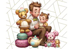 Father's Day Clipart PNG, Funny Dad Cartoon Clip Art Product Image 5