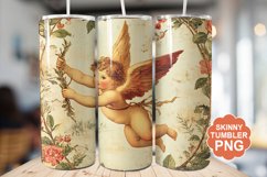 Cupid Vintage Valentine Tumbler | Valentine Tumbler Wrap Product Image 1