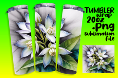 20oz Sublimation Tumbler Wrap , Flowers Product Image 1