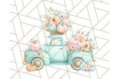 Vintage Truck Pumpkin and Fall Flowers PNG Clipart, Autumn Product Image 5