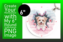 Sophisticated Circle PNG Car Coaster , Cute Dog Product Image 1