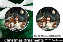 Christmas Ornaments PNG Round Sign PNG, Christmas Round Sign Product Image 1