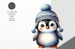 Christmas clipart, Penguin clipart, Winter clipart Product Image 1