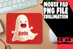 Spooky Ghost Mouse Pad Watercolor Halloween Product Image 1