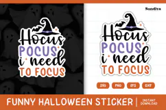 Funny Halloween Sticker | Hocus Pocus I Need To Focus Product Image 1