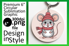 Creative Keychain Round Design PNG , Valenines Animals Product Image 1