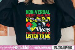 Non Verbal Doesn't Mean That I Have Nothing To Say SVG Product Image 1