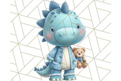 Dinosaur Costume Clipart, Cute Dinos in Halloween Outfits Product Image 5