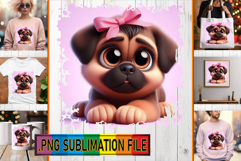 LUMINOUS TSHIRT Designs PNG, 3D Dog Product Image 1