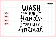Funny Bathroom Sign Saying SVG | You Filthy Animal Product Image 3