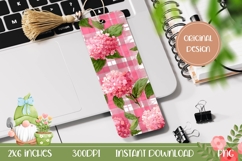 Printable Hydrangea Bookmark, Pink Flowers Bookmark PNG Product Image 1